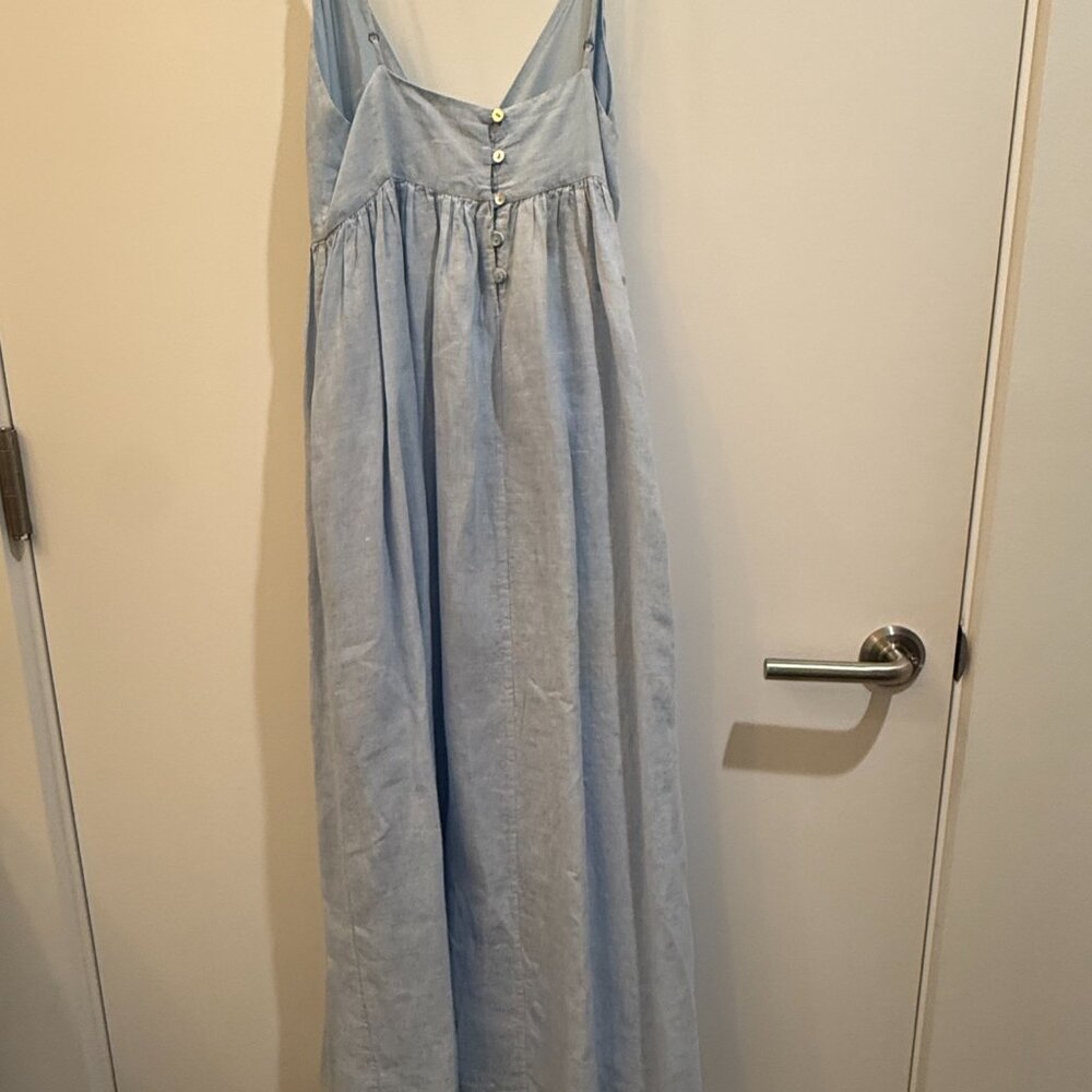 Blue Maxi Dress with Tie Back Detail - Picture 6 of 8